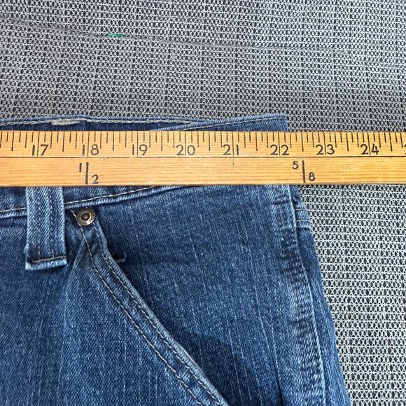 Wrangler Mens Size 44x32 Blue Denim Carpenter Jeans Relaxed Fit Workwear - Picture 4 of 8